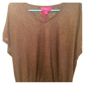 Cold Shoulder Top with Banded Bottom